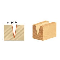 45783-K Carving Liner Single Flute Router Bit 18 Deg 1/4"D 5/8"CH 1/4"SH 2-1/2"OL - Image 2