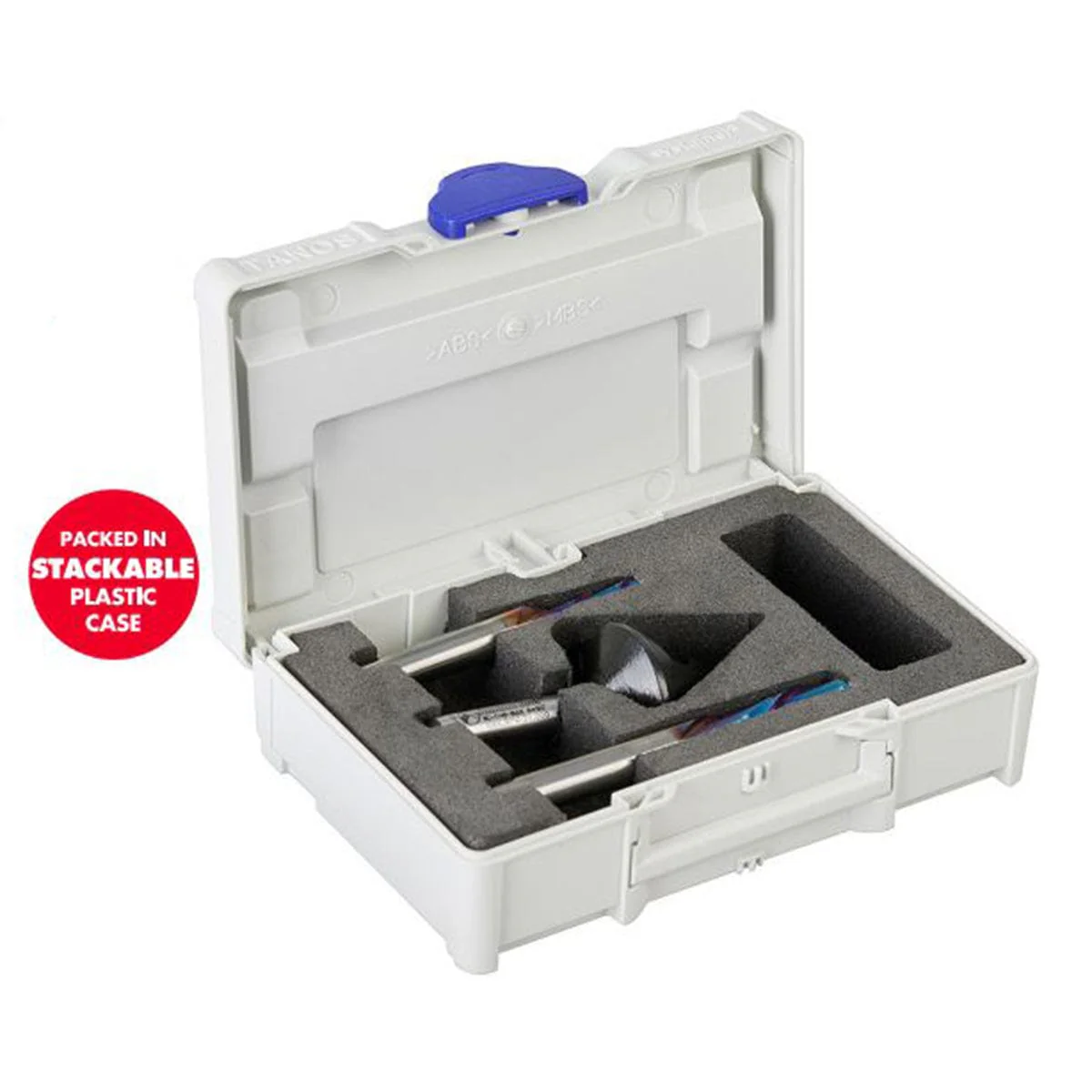 AMS-119-T 3-piece Matt's CNC Starter Spektra Bit Set 1/4" SH with 60 Degree V-Groove with Stackable Case - Image 3