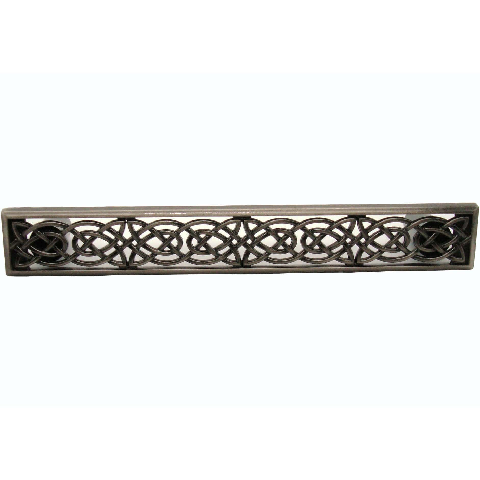 Large Celtic Style Pull,  Satin Nickel Oxide