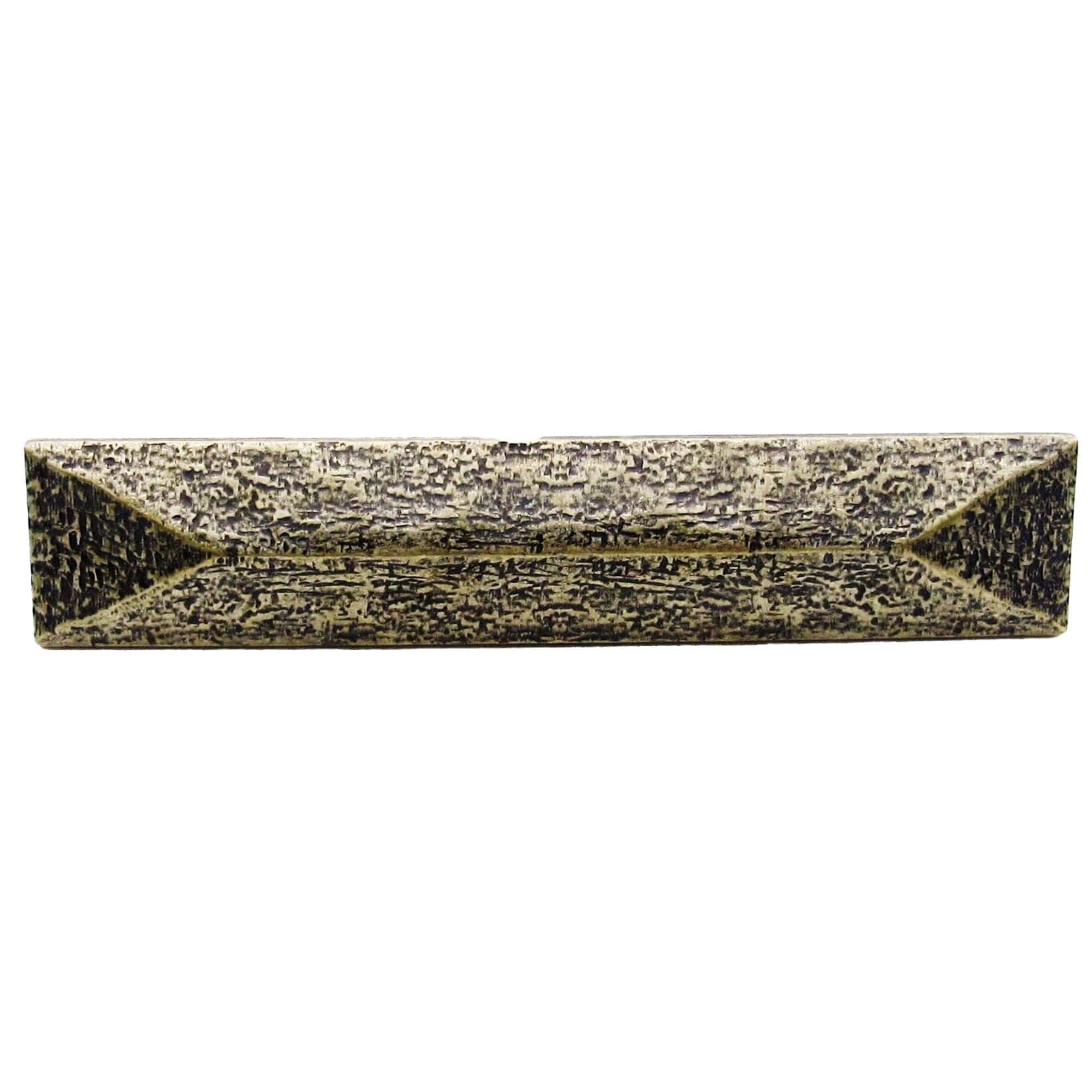 Rustic Pyramid Pull 3-3/4" Center Brass Oxide
