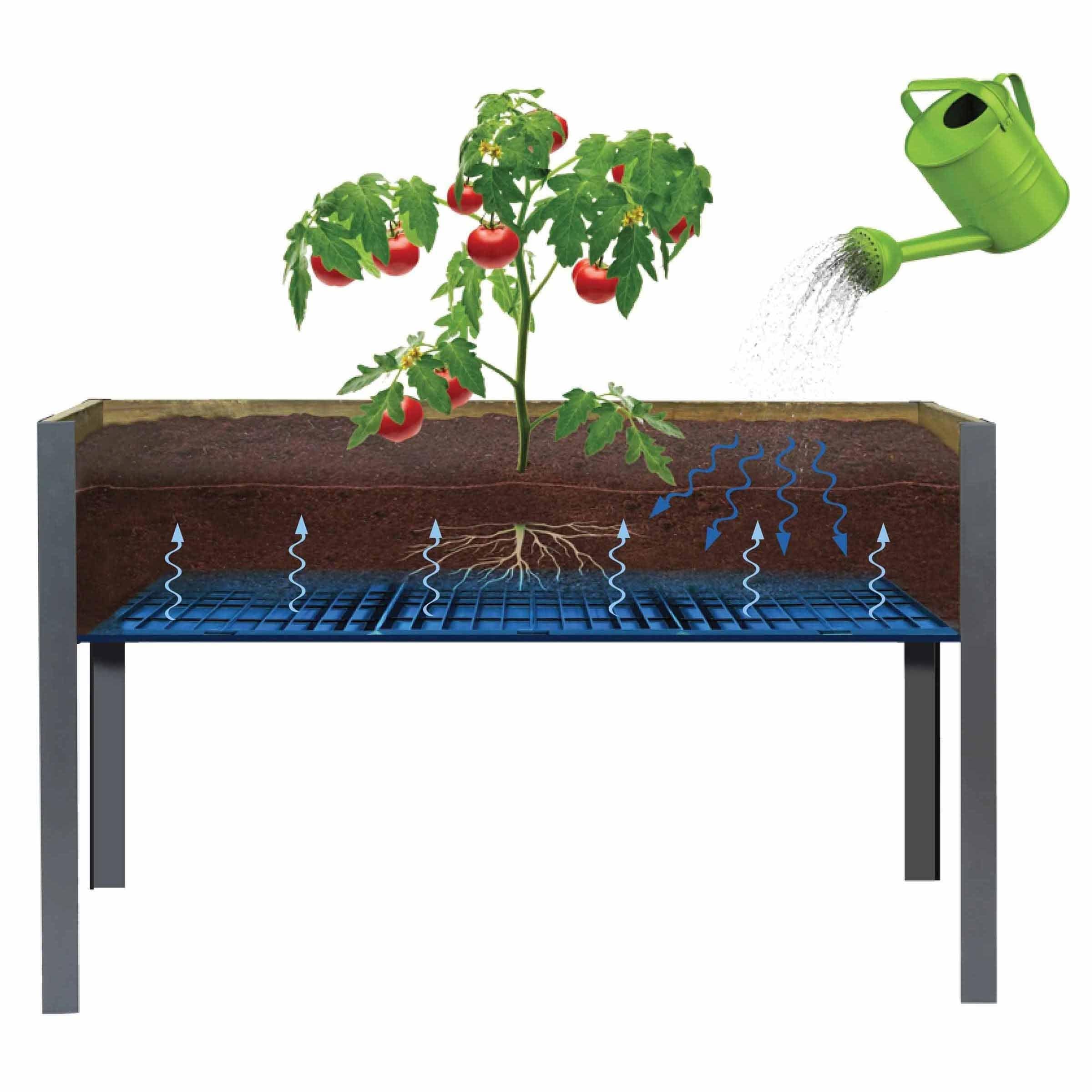 Elevated Planter 21" X 47" X 30"H Brown - Image 2