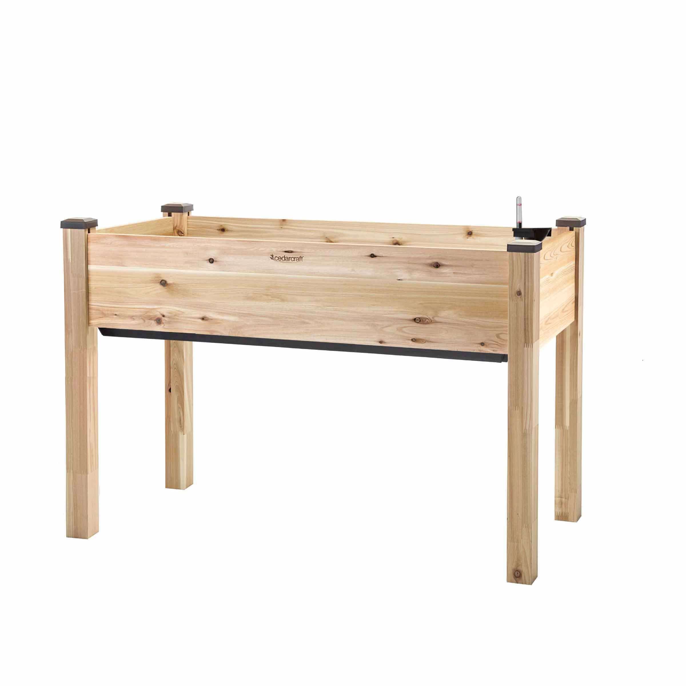Self-Watering Elevated Cedar Planter 23” x 49” x 30" H