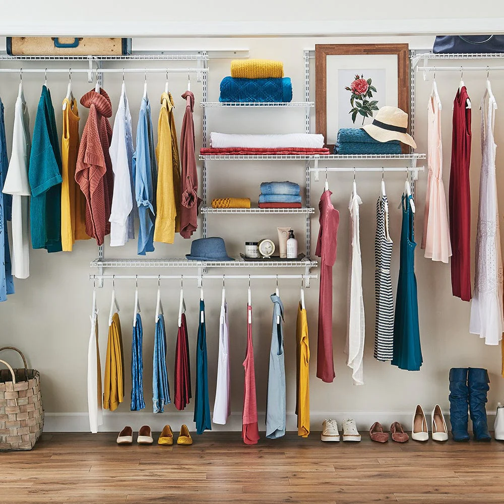 ShelfTrack 6-Shelf Adjustable Closet Organizer 7' - 10' W, White - Image 2
