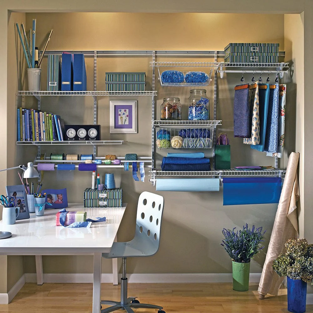 ShelfTrack Adjustable 4-Shelf Closet Organizer 5' - 8' W, White - Image 3
