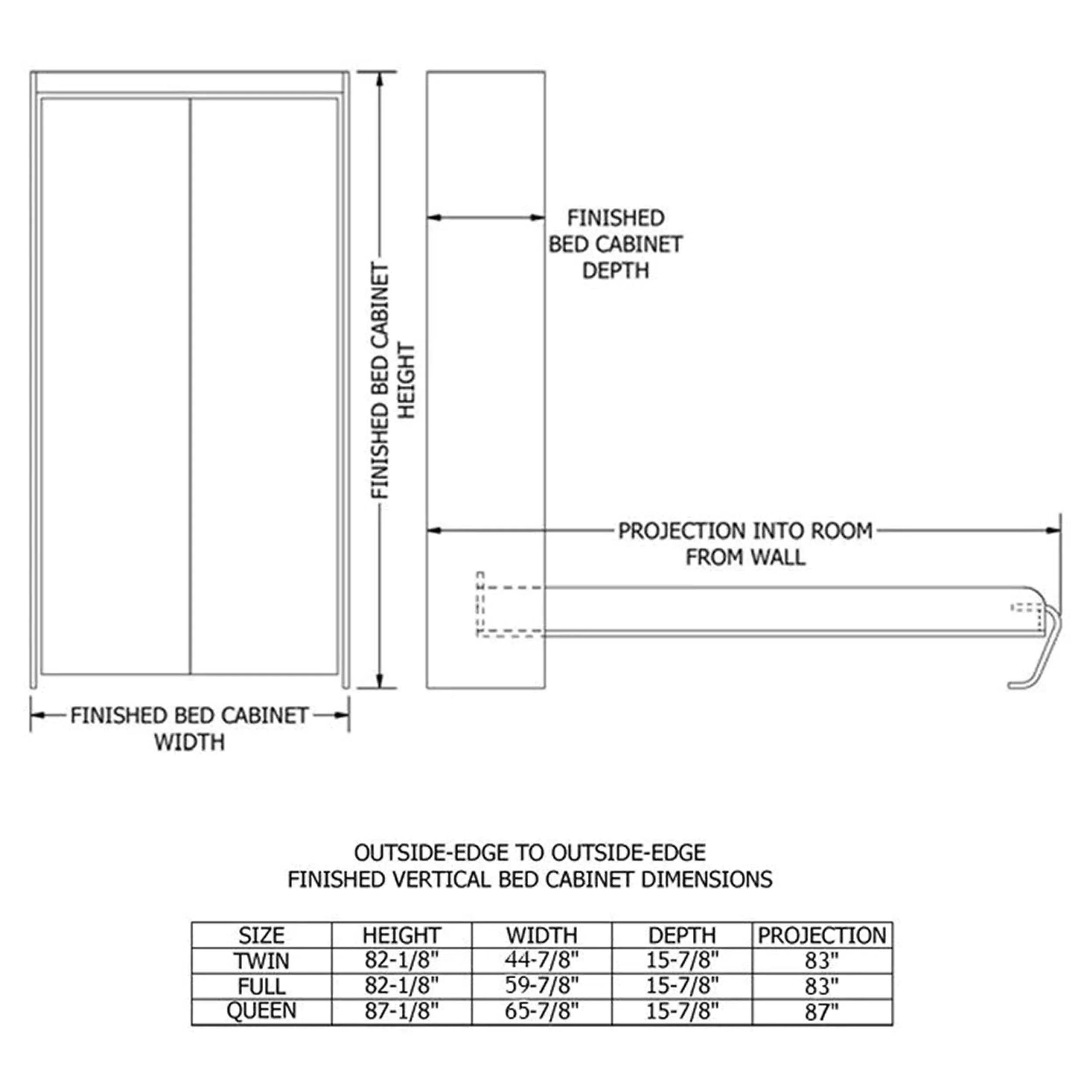 Adjustable Murphy Bed Hardware Kit - Image 29