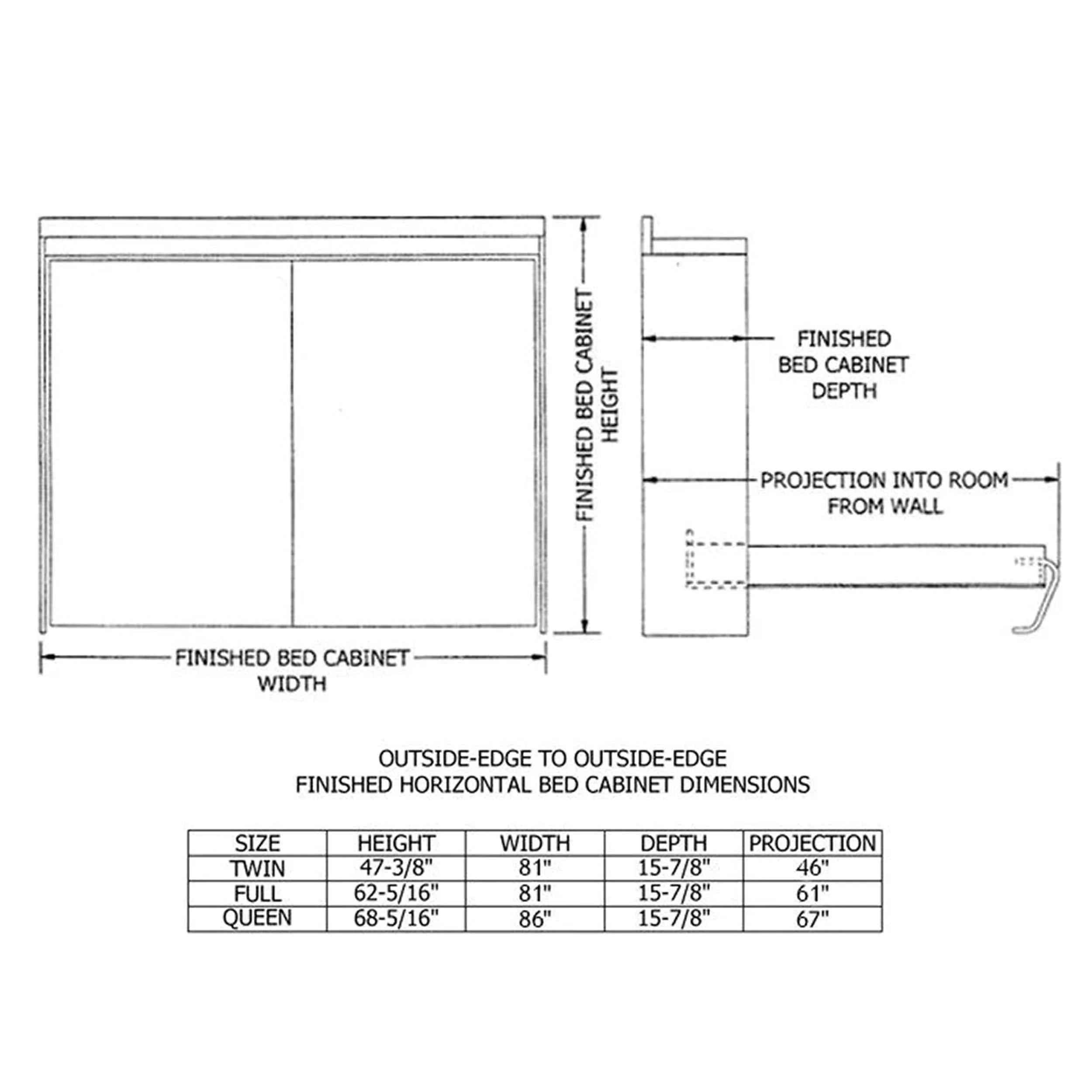 Adjustable Murphy Bed Hardware Kit - Image 45