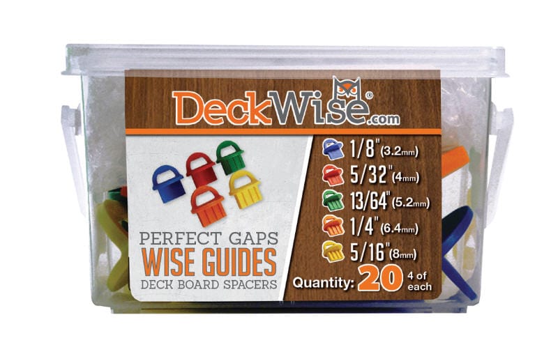 WiseGuides Decking Board Gap Spacers, Assorted, 20 pieces