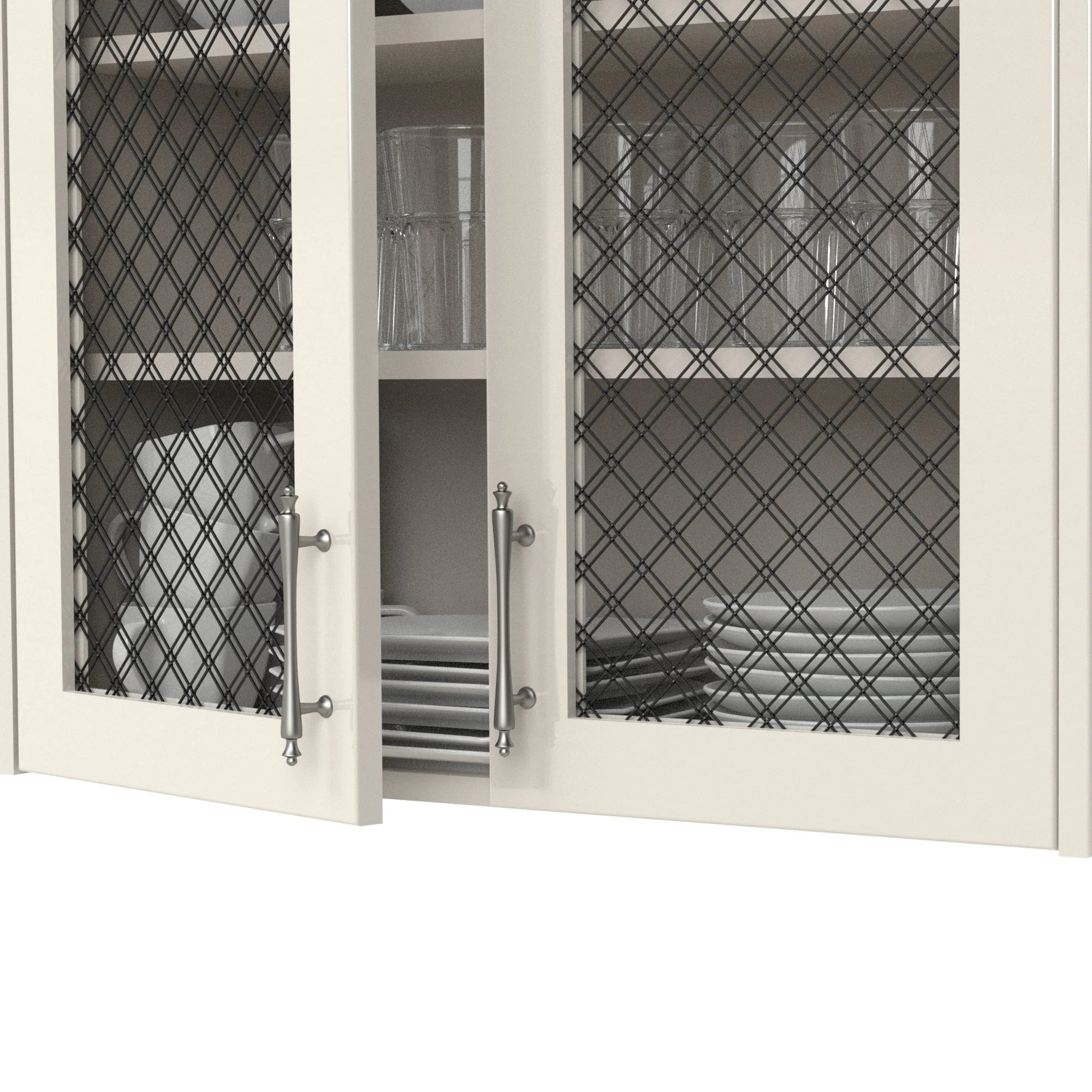 1" Flat Double Diamond Decorative Grille - Flat Black, 18" W x 48" L Sheet - Image 2