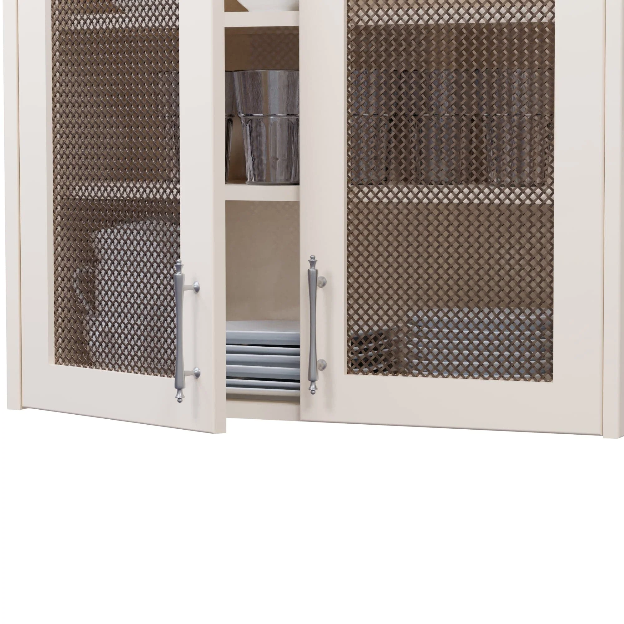 .375'' Single Flat Diamond Decorative Grille - Antique Brass, 36''W x 48''L Sheet - Image 2