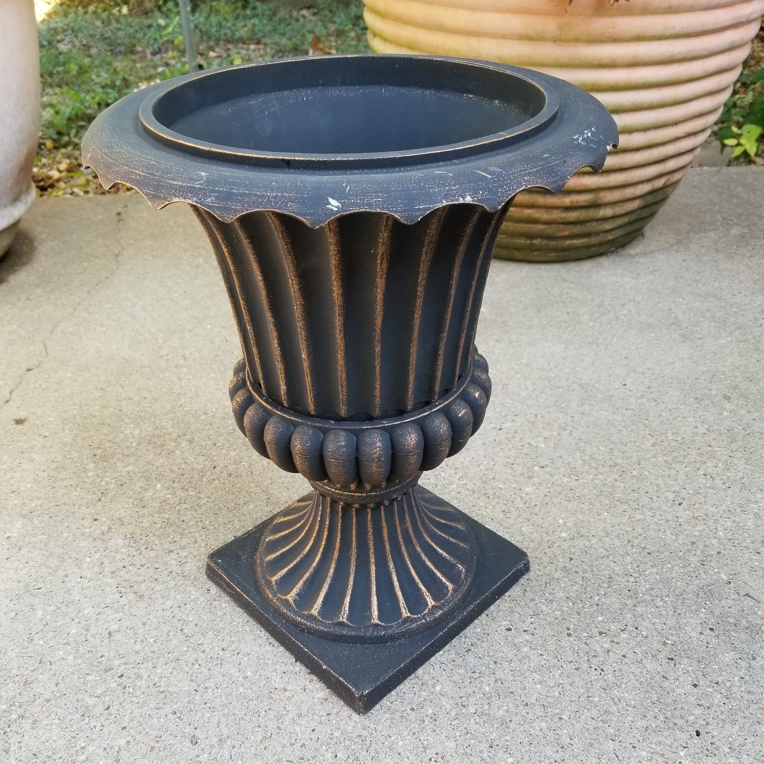 Imperial Urn Planter Set Antique Copper Set of 2 - Image 2
