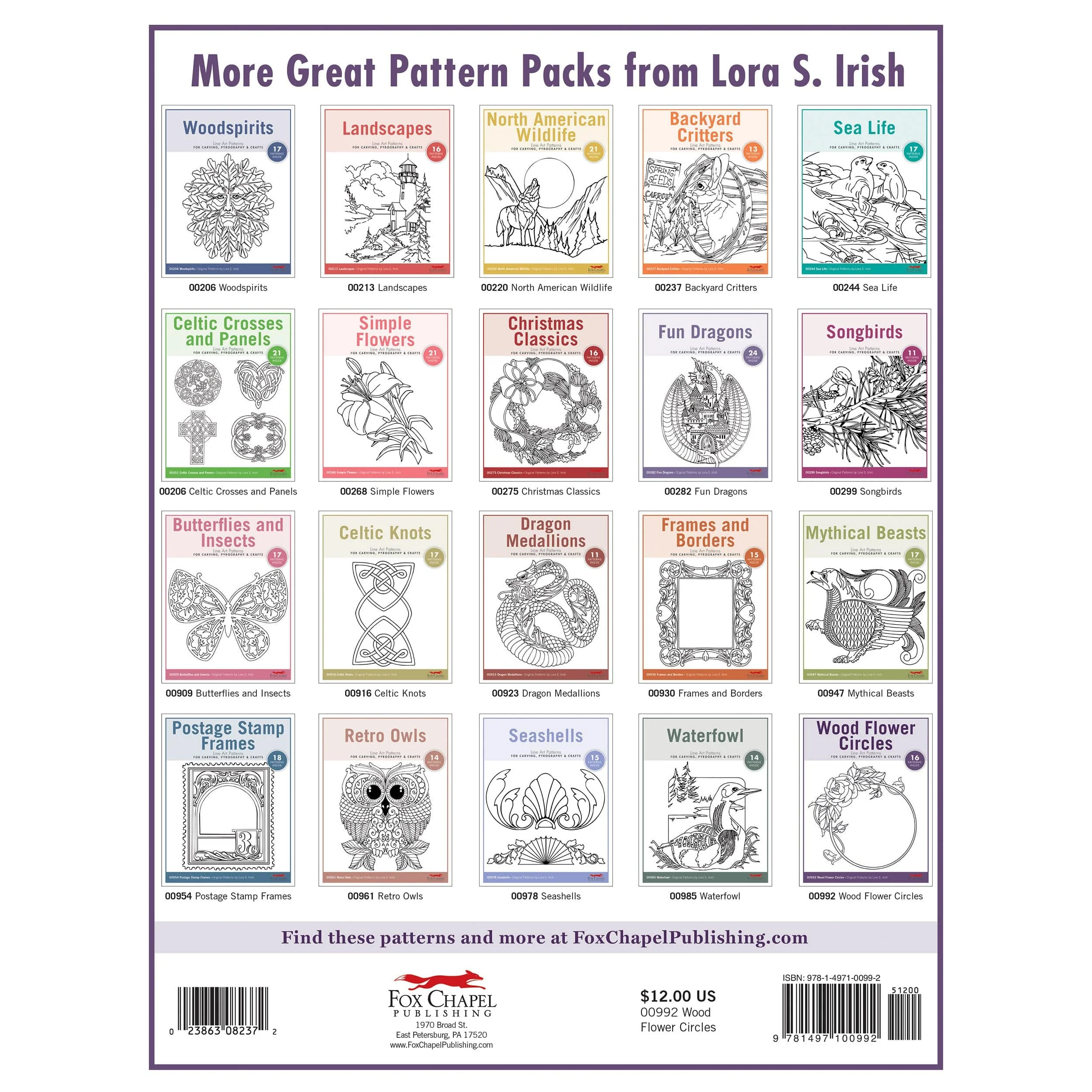 Wood Flower Circles Pattern Pack By Lora S. Irish - Image 2