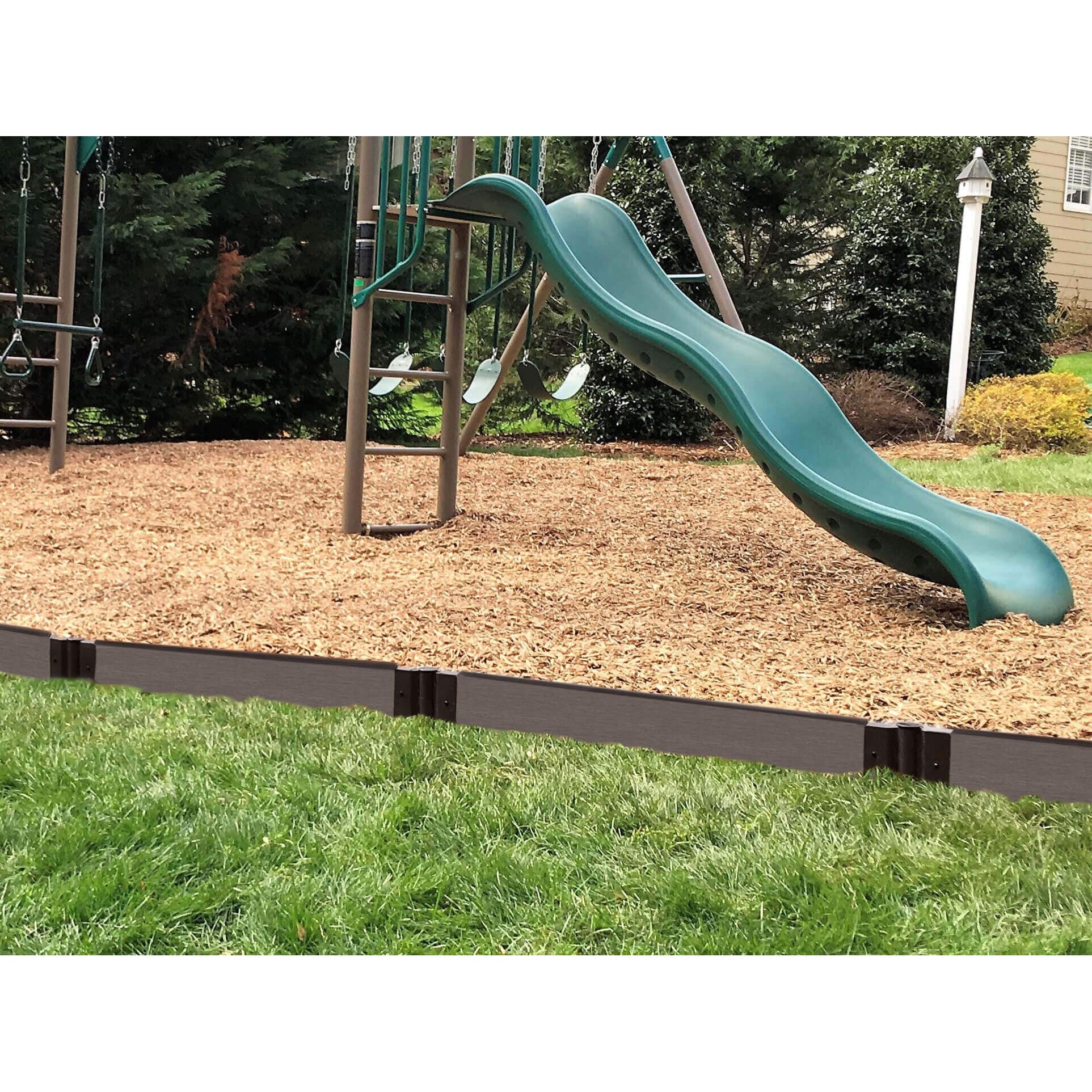 Weathered Wood Straight Playground Border 16' - 1" profile    - Image 3