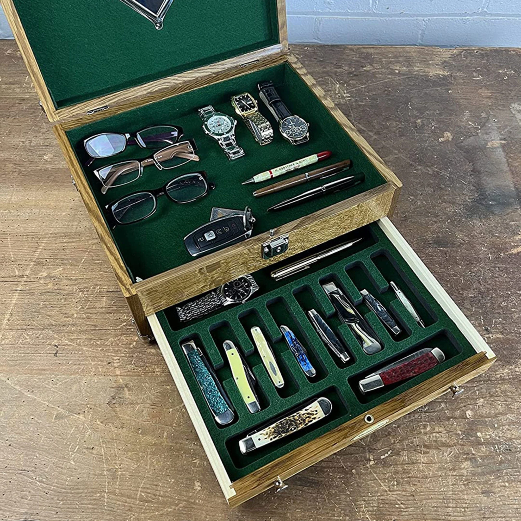 EDC Desktop Case, Model 1401, Golden Oak - Image 2
