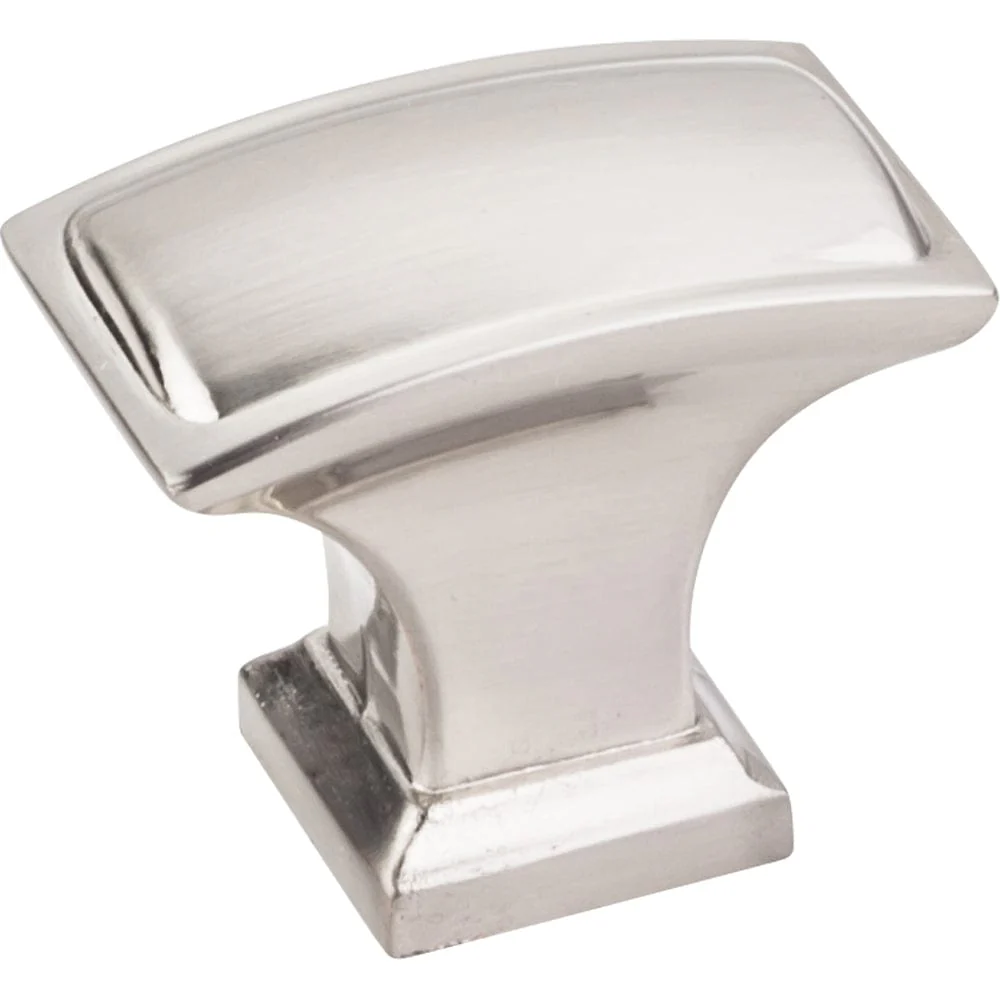Annadale Rectangle Pillow Top Knob, 1-1/2" O.L., Satin Nickel - Image 2