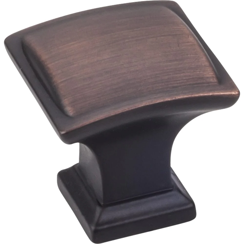 Annadale Square Pillow Top Knob, 1-1/4" O.L., Brushed Oil Rubbed Bronze - Image 2