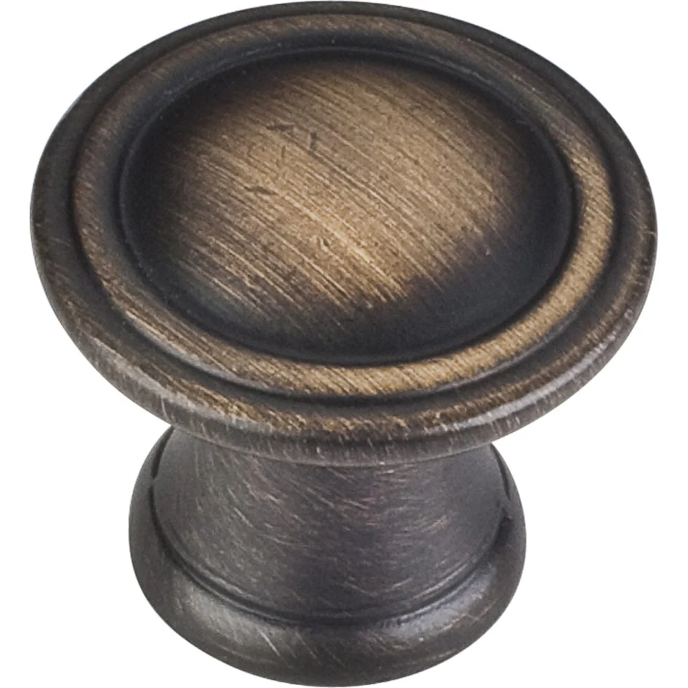 Cordova Knob, 1-3/16" Dia.,  Antique Brushed Satin Brass - Image 2