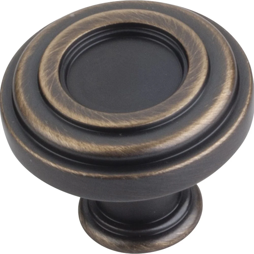 Lafayette Knob, 1-3/8" Dia.,  Antique Brushed Satin Brass - Image 2