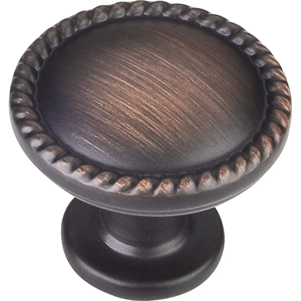 Lindos Round Knob, 1-1/4" Dia.,  Brushed Oil Rubbed Bronze - Image 2