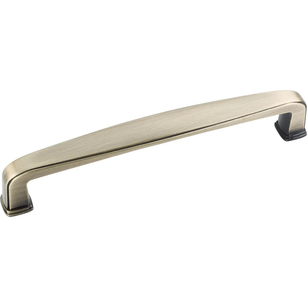 Milan 1 Plain Square Pull, 128 mm C/C, Brushed Antique Brass