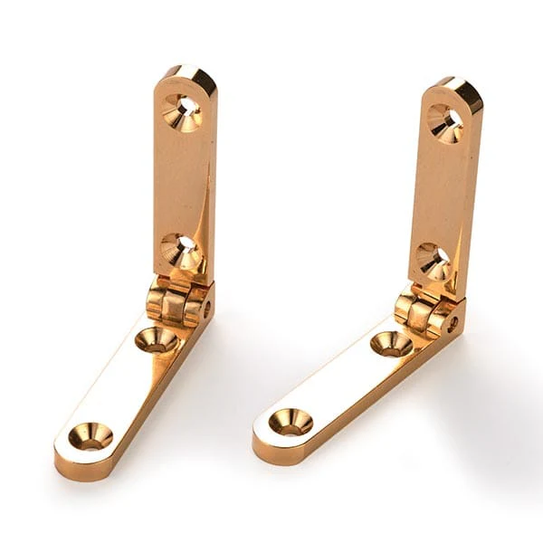 Side Rail Hinge - Brass - Pair - Image 2