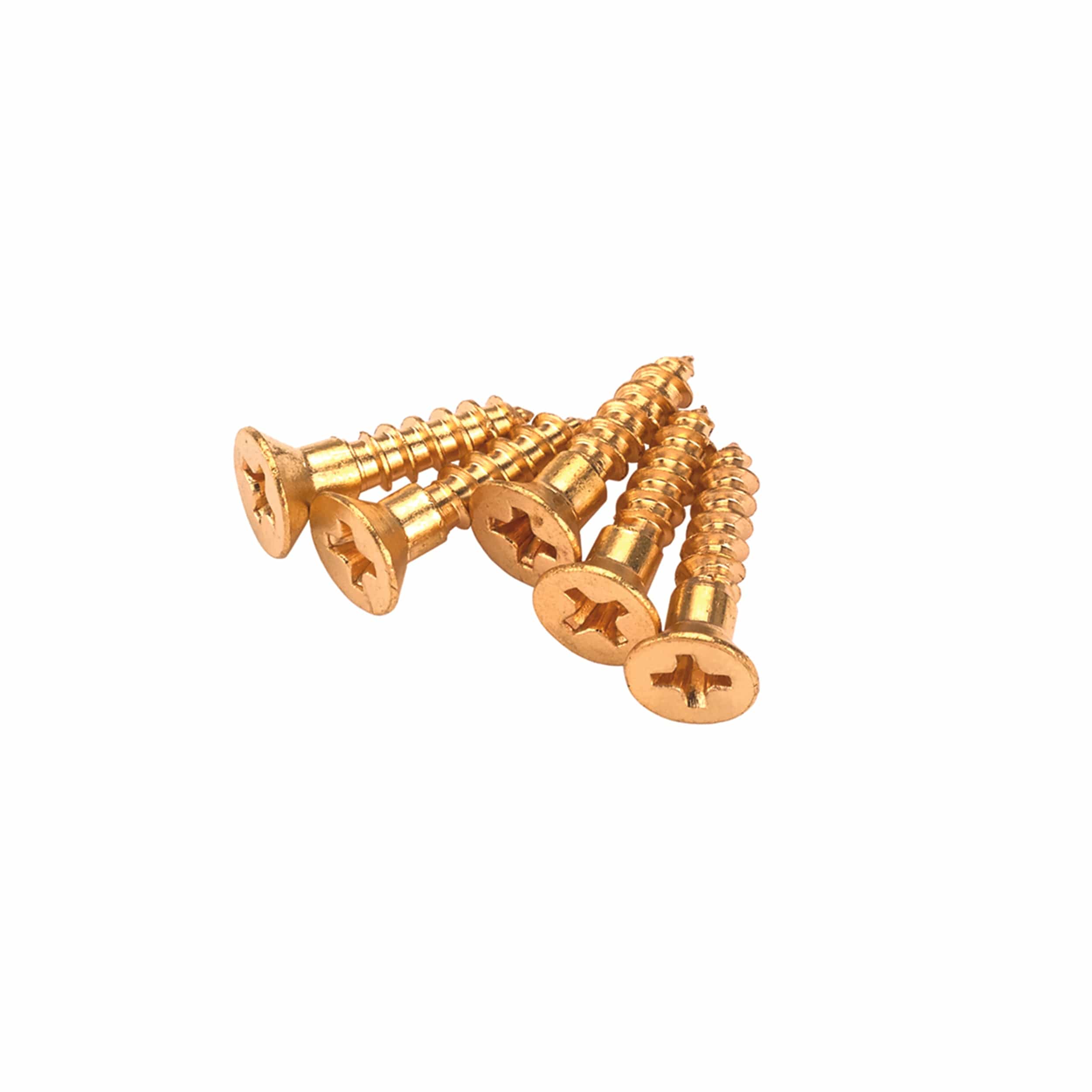 Solid Brass Screws - Flat Head - 25 Piece