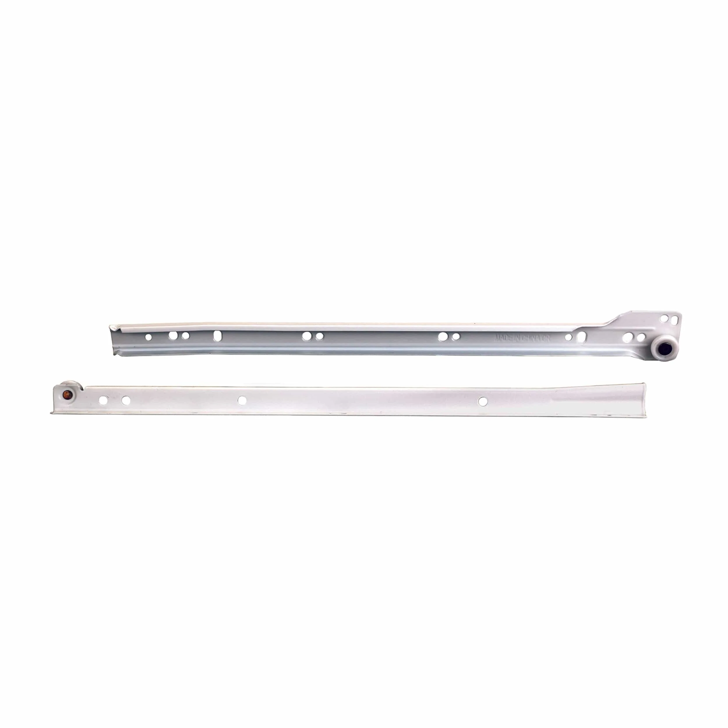 3/4-Extension Self-Close White Epoxy Coated Euro Drawer Slides - Model KV 1805 - Pair