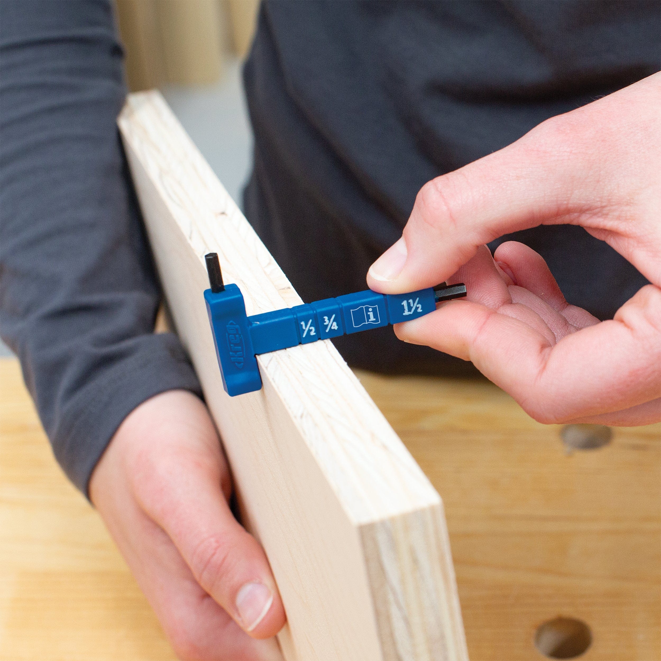 Easy-Set Pocket-Hole Drill Bit With Stop Collar And Hex Gauge - Image 3