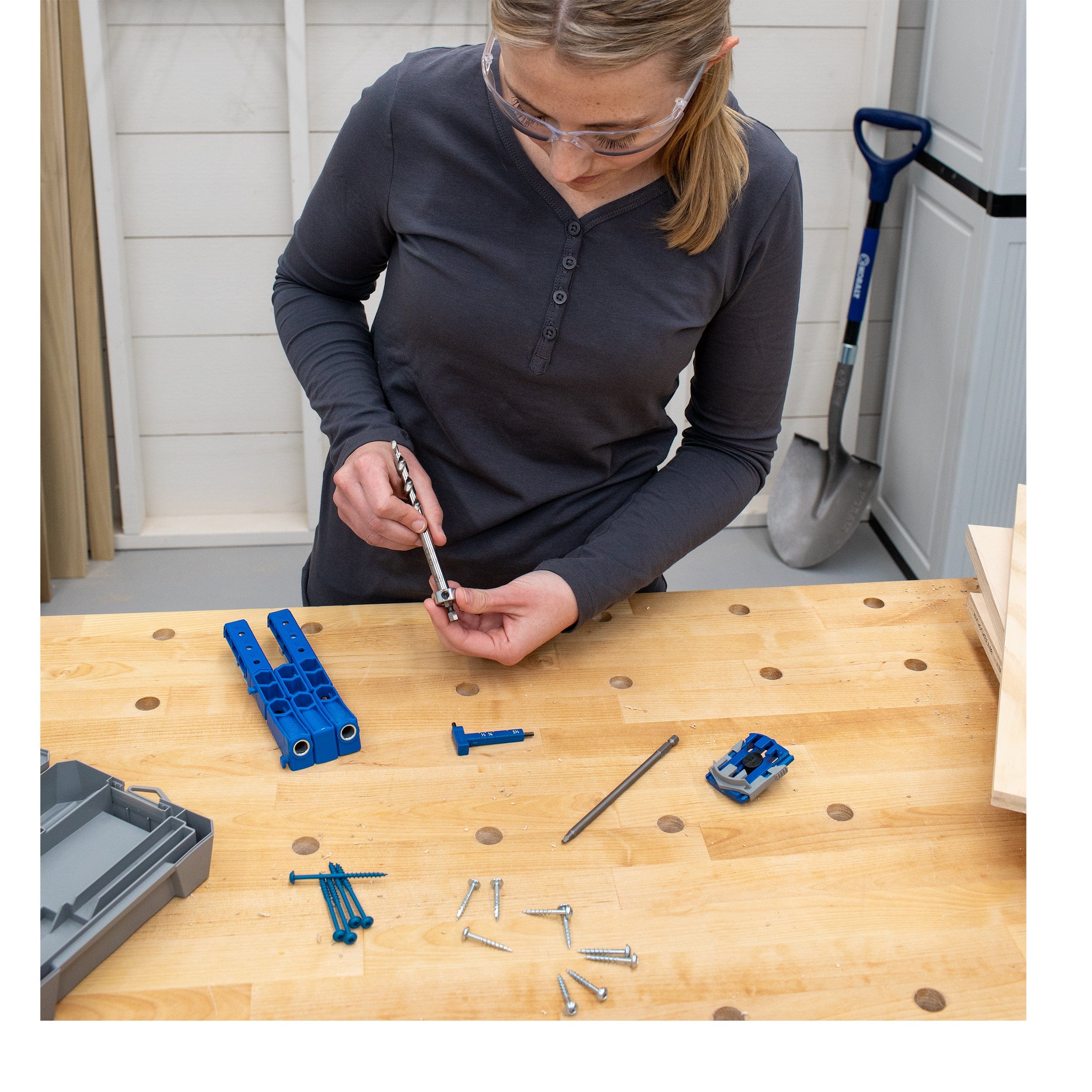 Easy-Set Pocket-Hole Drill Bit With Stop Collar And Hex Gauge - Image 4