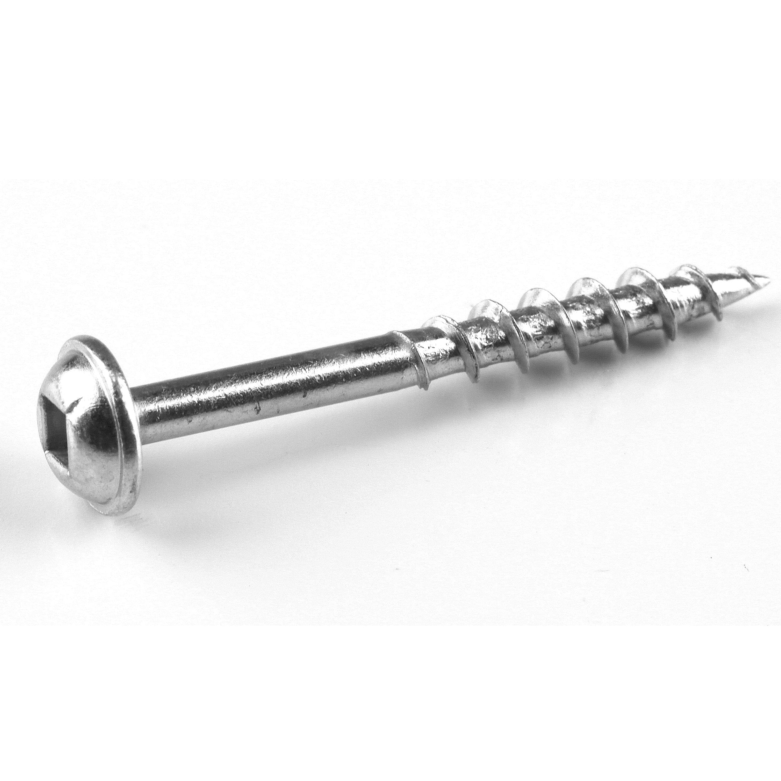 Pocket Hole Screw - #8 Coarse - Square Drive - Washer Head - Zinc - Image 27