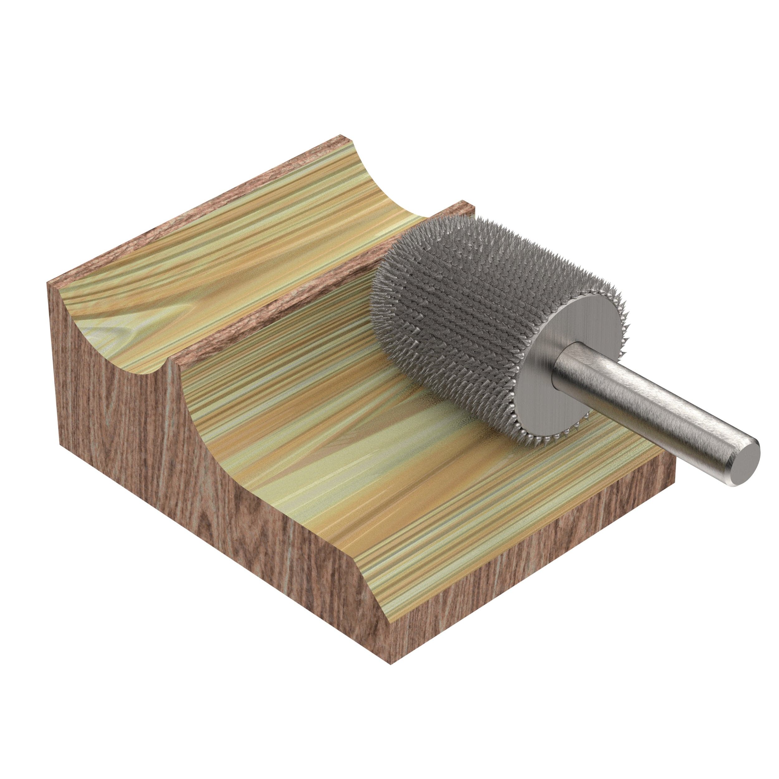 Extreme Ball Nose Burr, 1/4" Shaft, Very Coarse (3/4" x 1-1/8") - Image 4