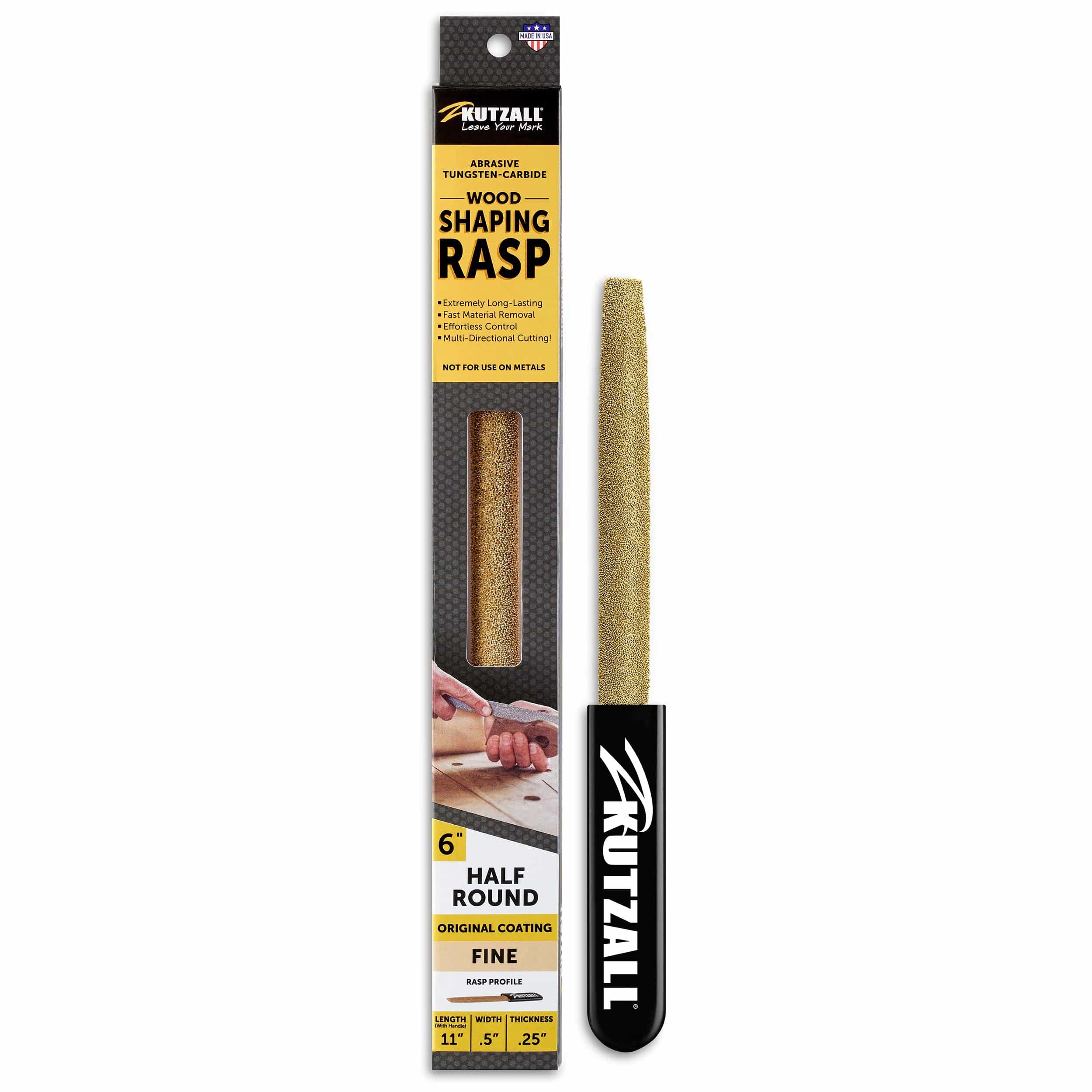 Original Half-Round Hand Rasp - 6" - Fine - Image 2