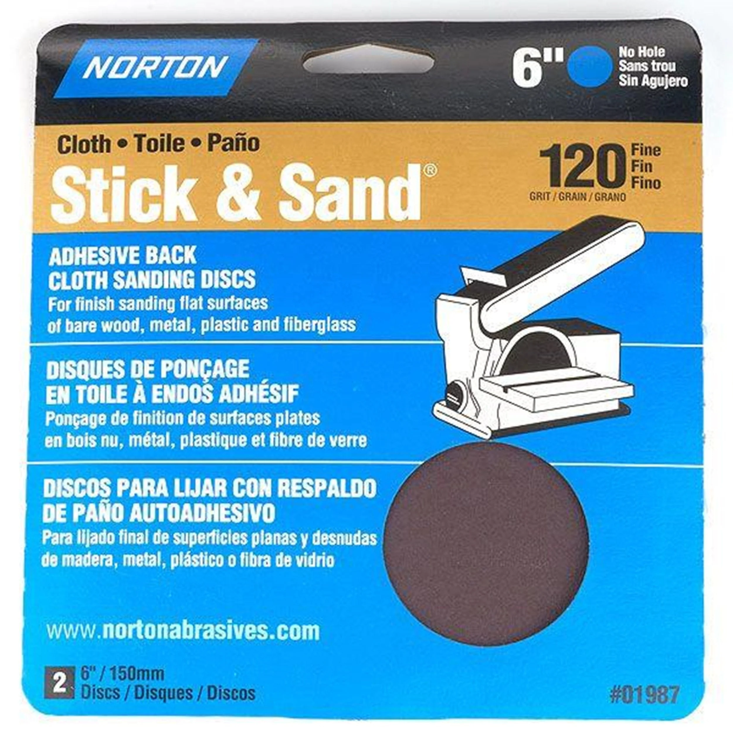 6" PSA Cloth Sanding Disc - 2 Pack