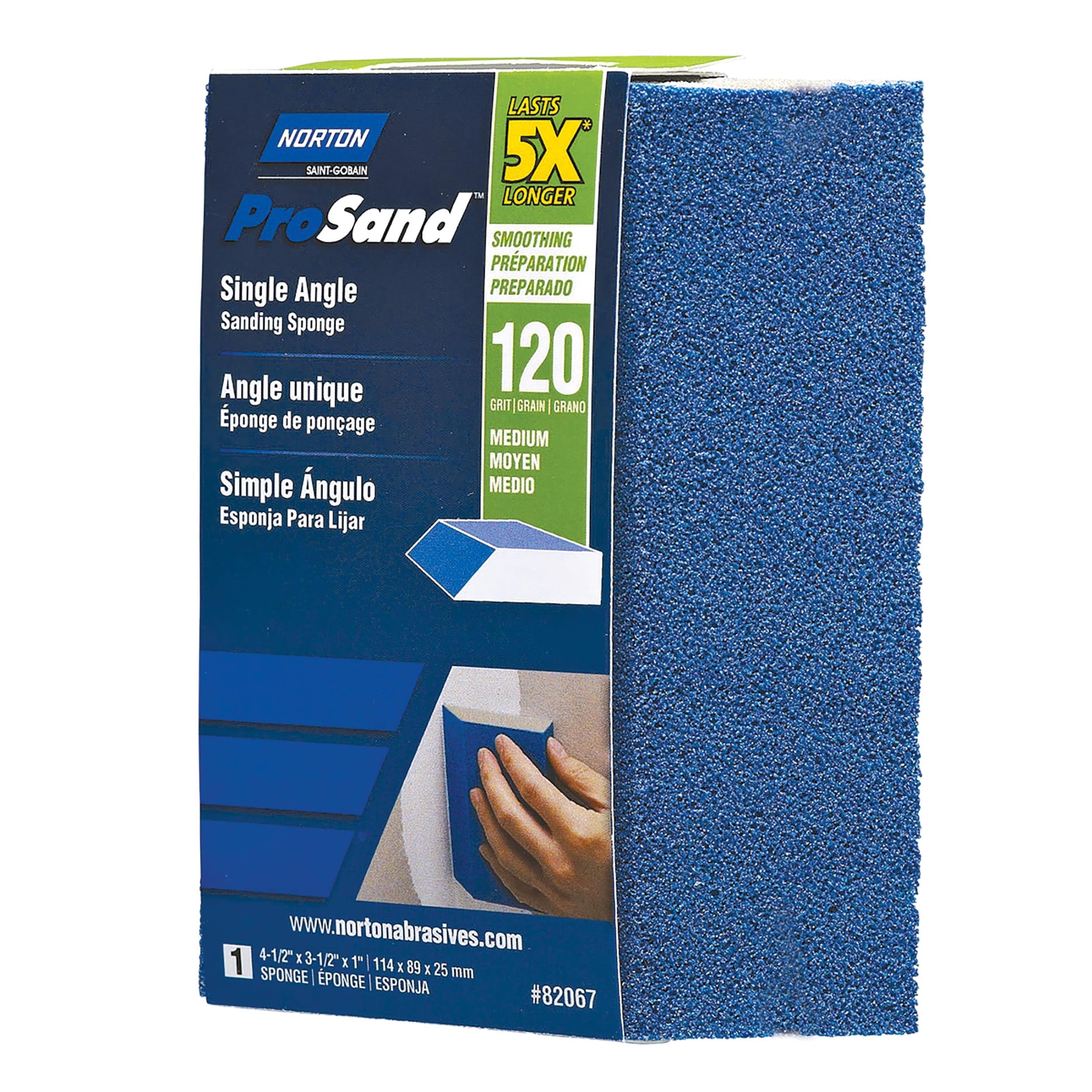 ProSand 5X Single Angle Sanding Sponge - 3-1/2" x 4-1/2"