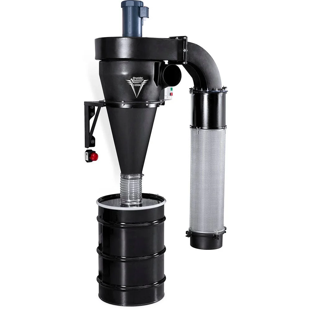 V-System 3000 55-Gallon Cyclone Dust Collector with Wall Mount - HEPA GFM - 3 HP 1 Ph 230V - Image 2