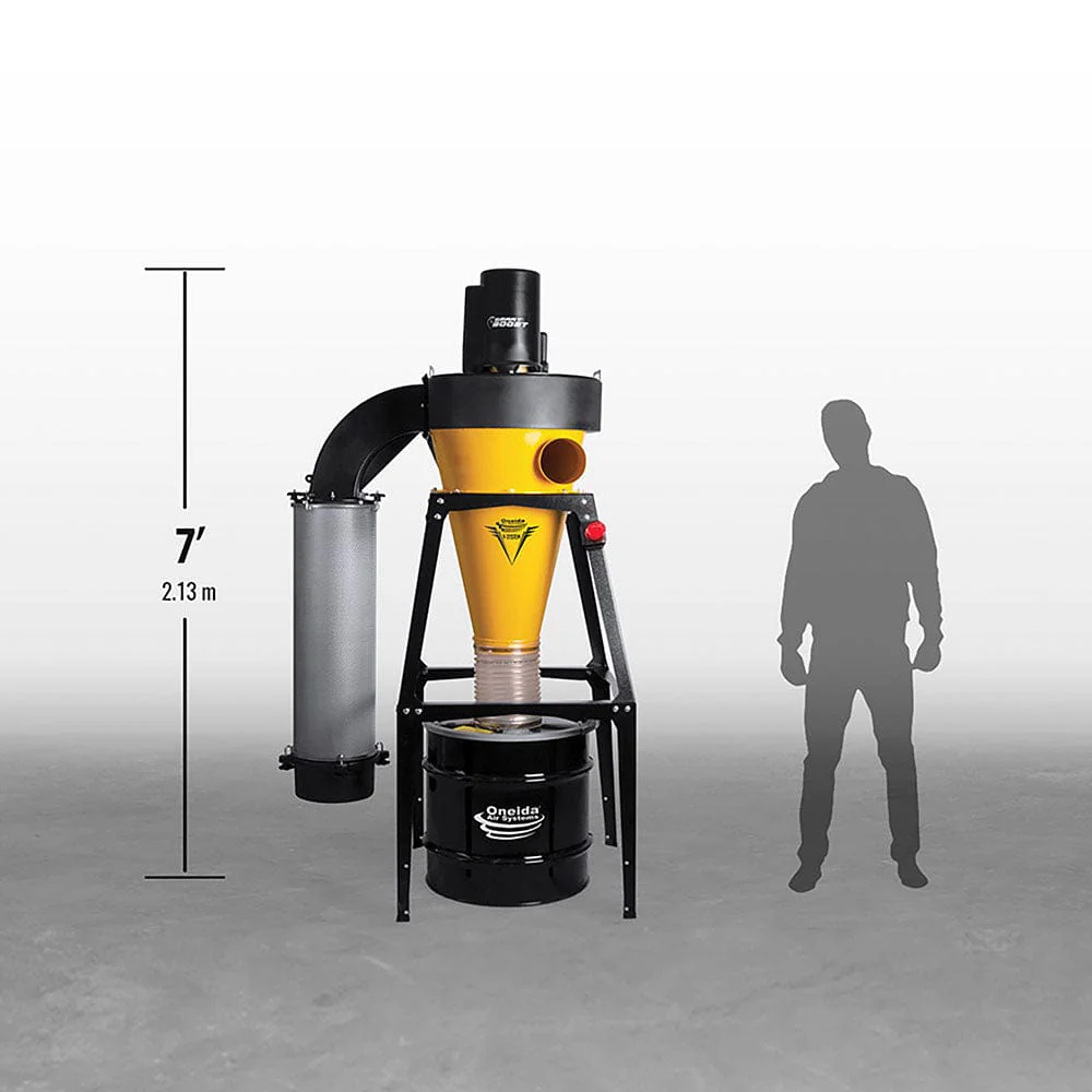 V-System 3000 with Smart Boost 35-Gallon Cyclone Dust Collector with Stand - HEPA GFM - 3 HP 1 Ph 230V - Image 5