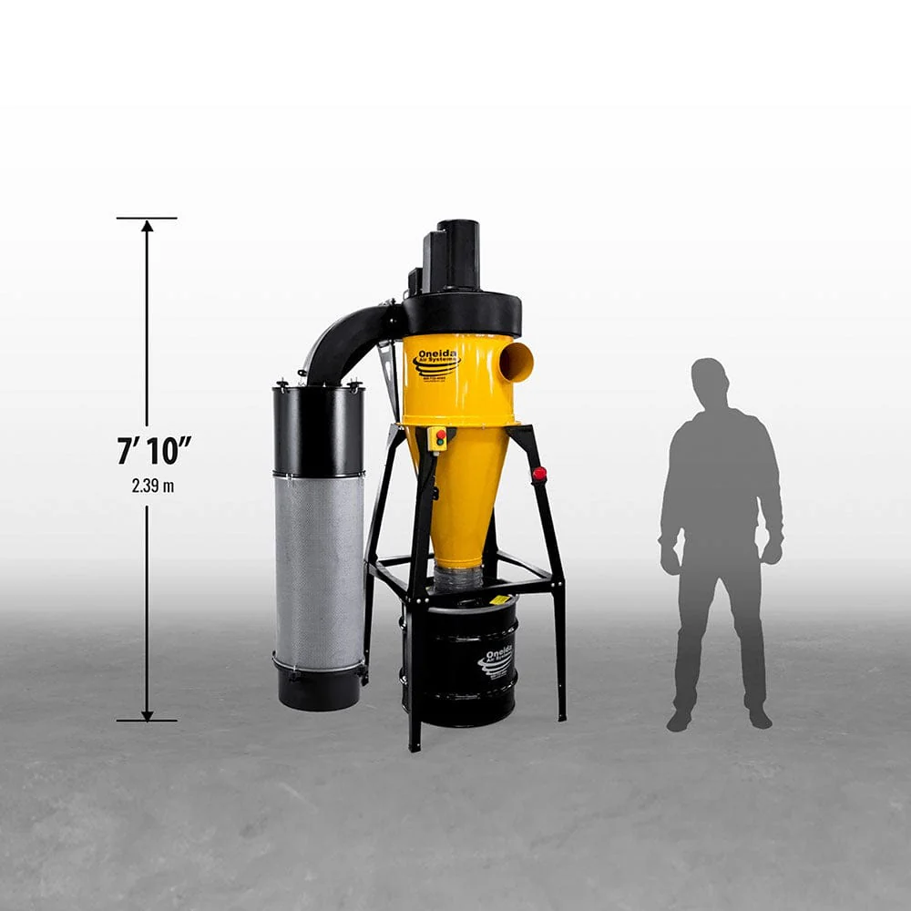 Dust Gorilla Pro with Smart Boost 35-Gallon Cyclone Dust Collector with Stand - HEPA GFM - 5HP 1 Ph 230V - Image 2