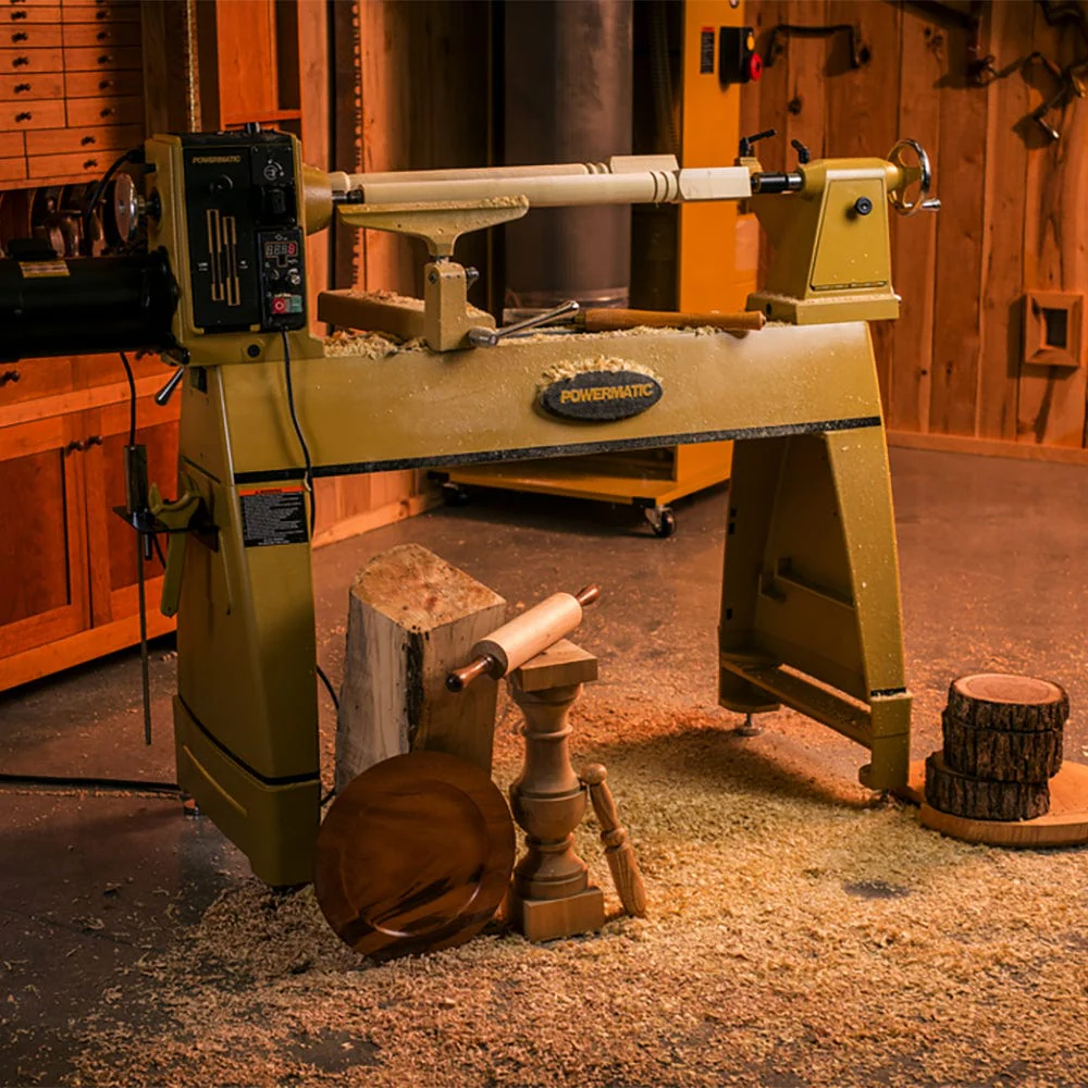 20" x 35" Woodworking Lathe with 6" Risers - 2 HP 1 Ph 220V - 3520C - Image 3