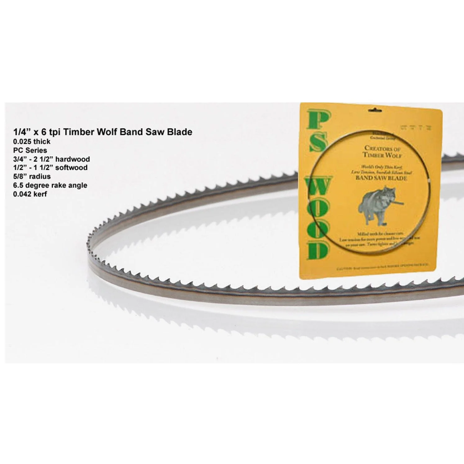 Bandsaw Blade - 72" x 1/4" x .025" x 6 TPI - Positive Claw - Image 2