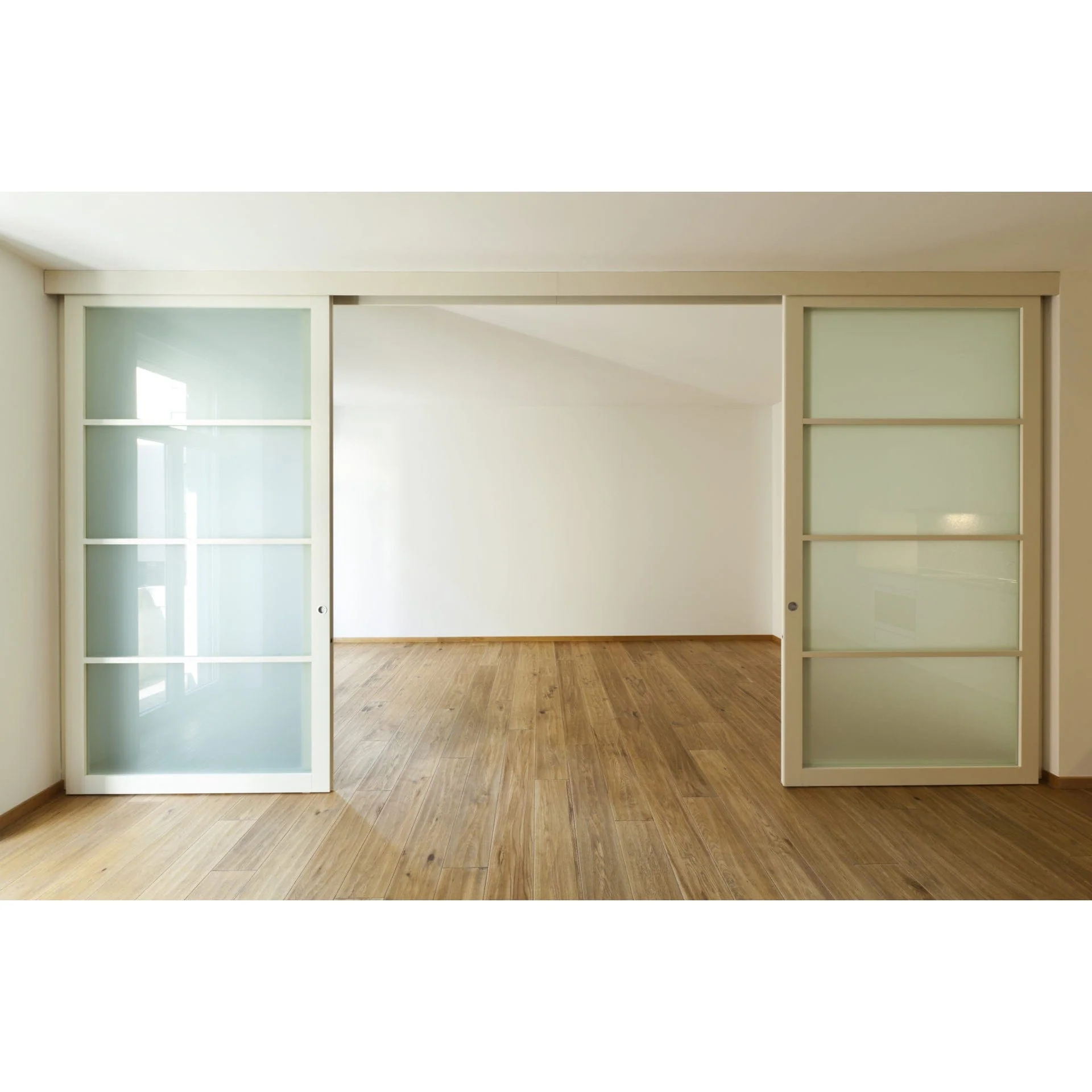 2-7/16" (62 mm) Pocket Door Pull Round Brushed Chrome Passage - Image 3