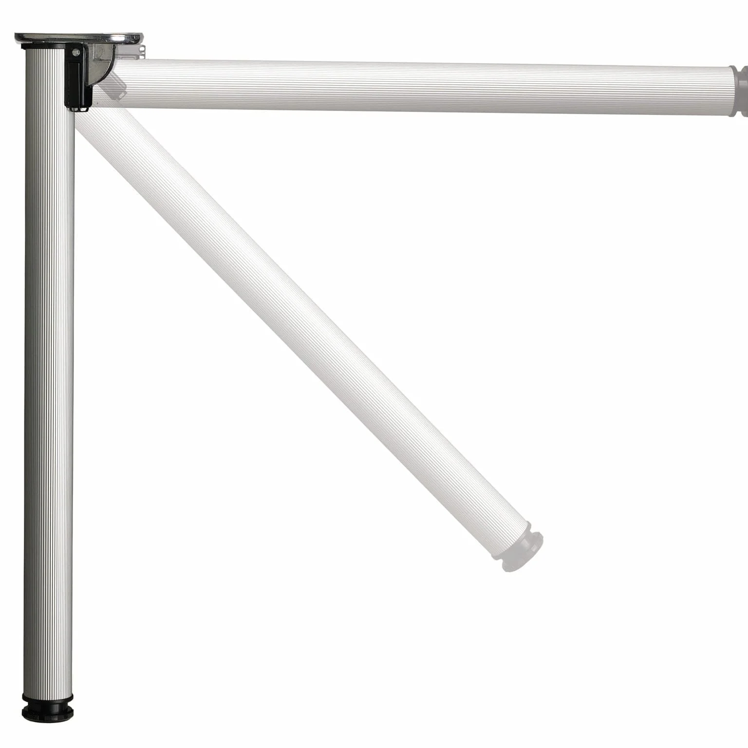 28" (711 mm) Folding AdjustableTable Leg Aluminum - Image 3