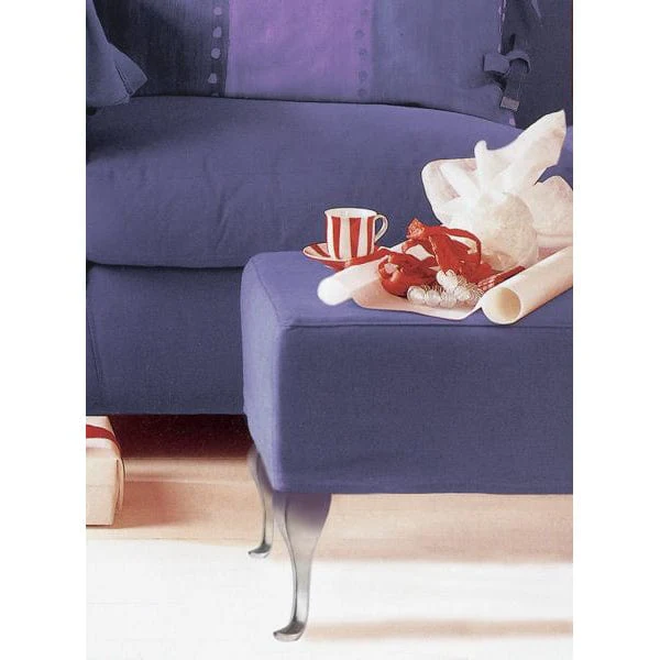 6" (152 mm)  Curved Furniture Leg Brushed Aluminum - Image 2