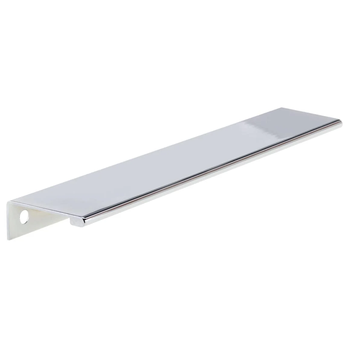 Contemporary Edge Pull, 7-9/16" Center-to-Center, Chrome