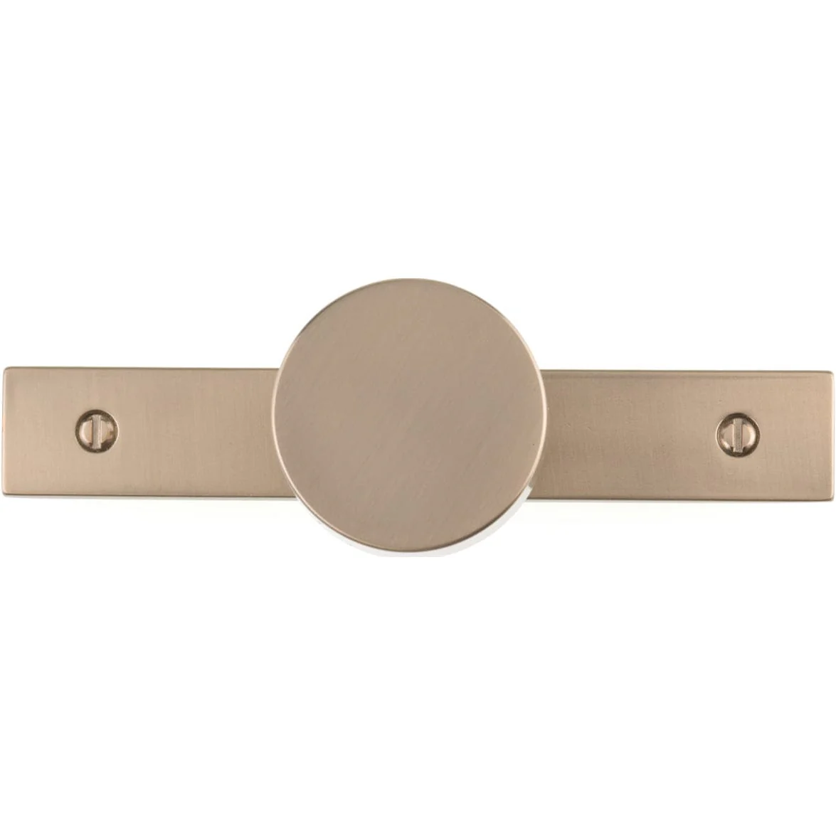 Contemporary Knob and Removeable Backplate - 1-9/16" D - Champagne Bronze - Image 2