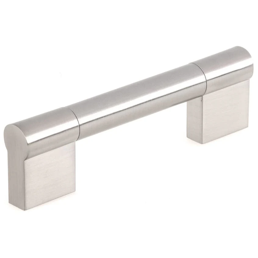 Contemporary Pull - 3-3/4" Center-to-Center -  1/2" W x 4-9/32" L - Brushed Nickel