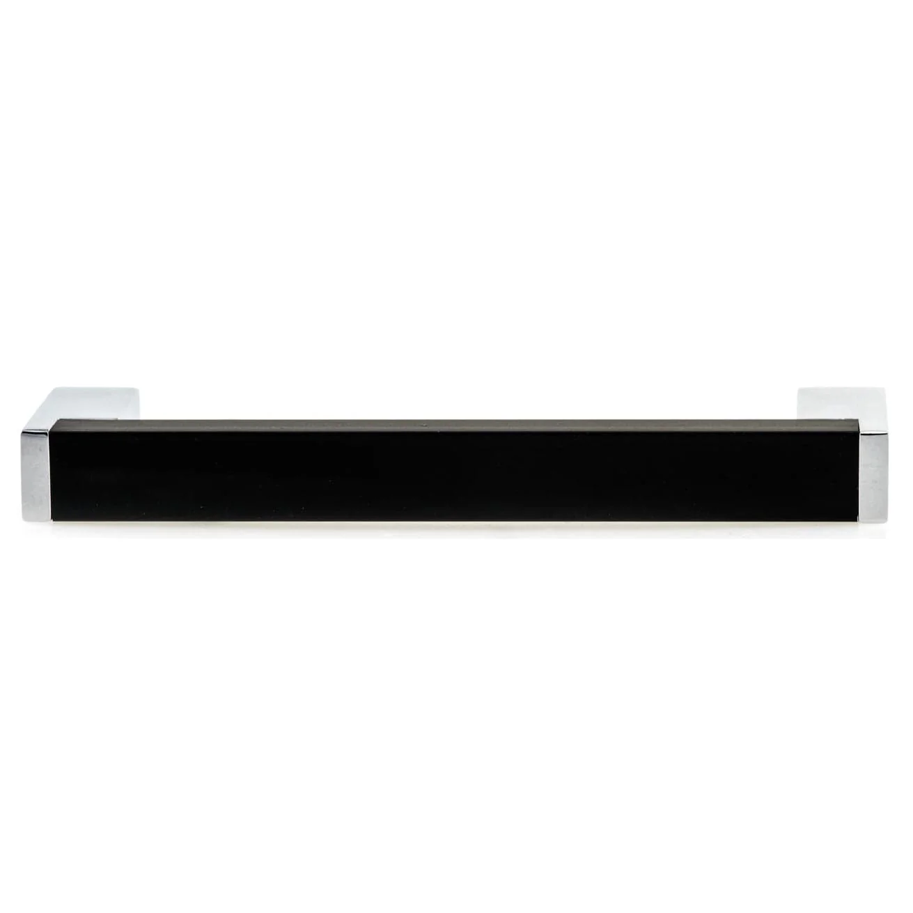 Contemporary Pull, 3-3/4" Center-to-Center, Chrome, Matte Black - Image 2