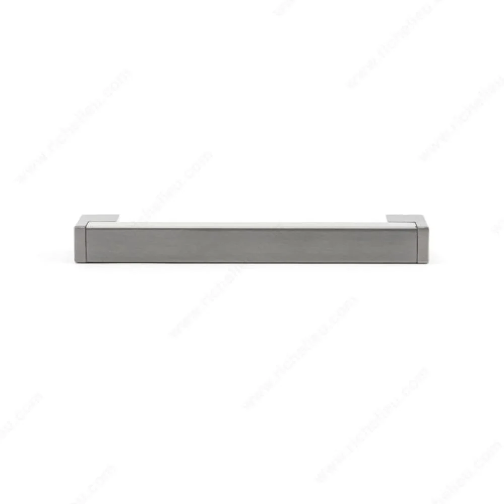 Contemporary Pull - 5-1/16" Center-to-Center - 21/32" W x 5-23/32" L - Brushed Nickel - Image 2
