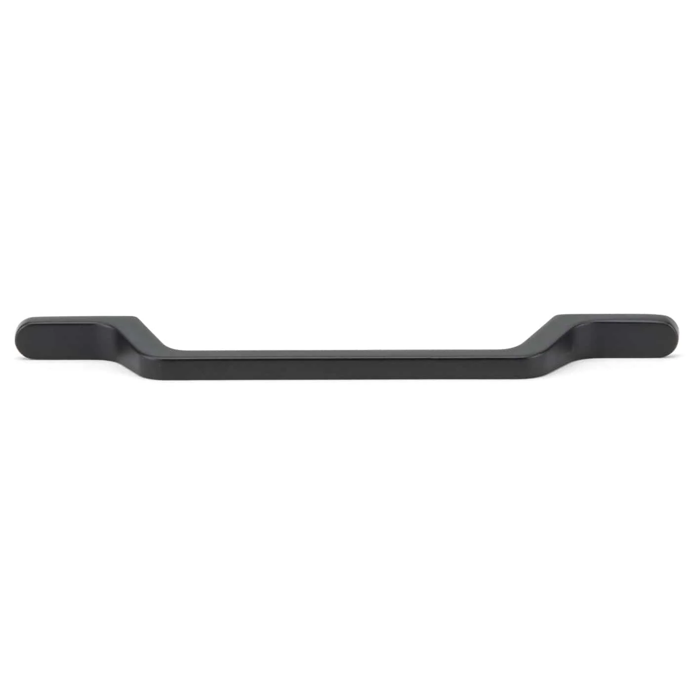 Contemporary Pull with Elongated Bases - 5-1/16" Center-to-Center - 7-5/8" OL - Matte Black - Image 2