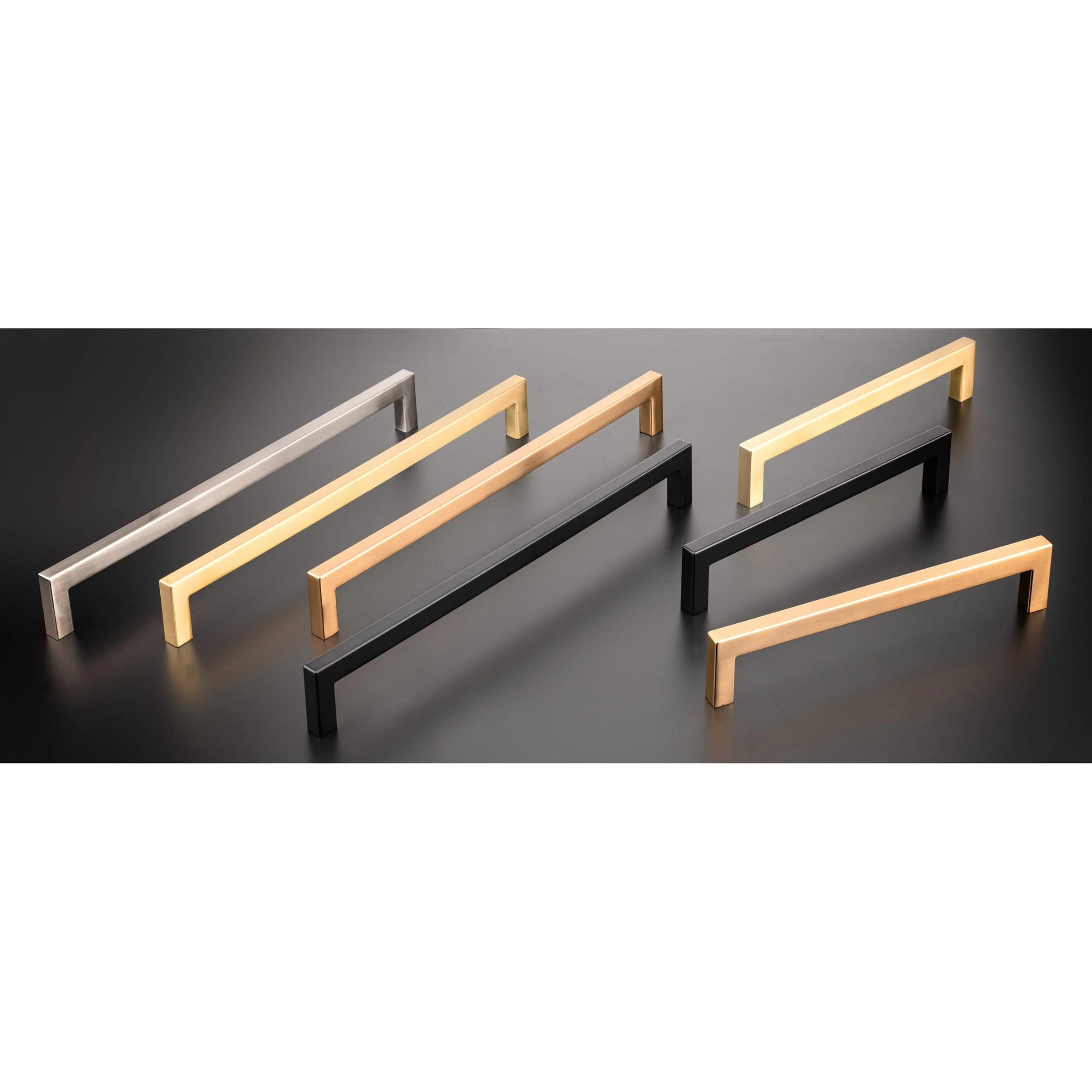 Contemporary Right-Angled Pull - 7-9/16" Center-to-Center - 6-11/16" OL - Champagne Bronze - Image 4