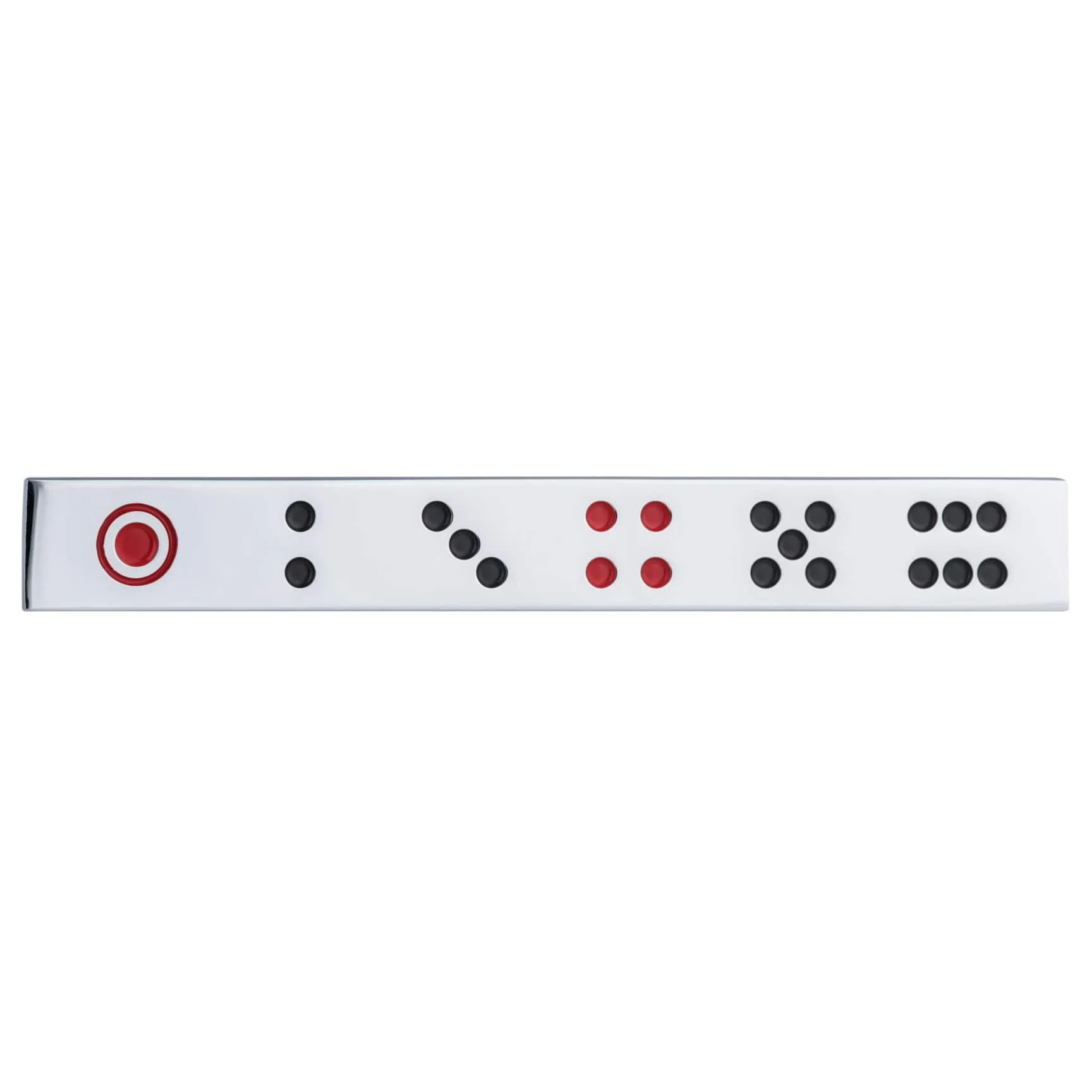 Eclectic Pull, 3-3/4" Center-to-Center, Chrome, Dice Pattern - Image 2