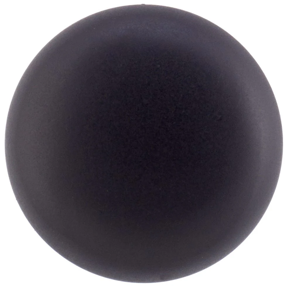 Traditional Mushroom Shape Knob - 1-1/4" Diameter - Matte Black - Image 2